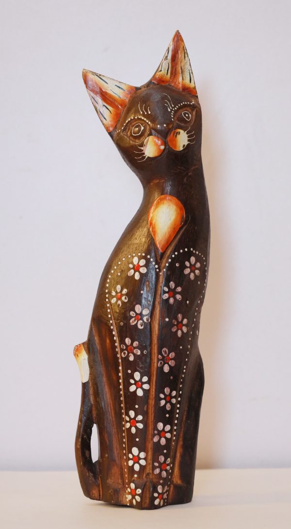 Handcrafted Painted Flat Cat (3)